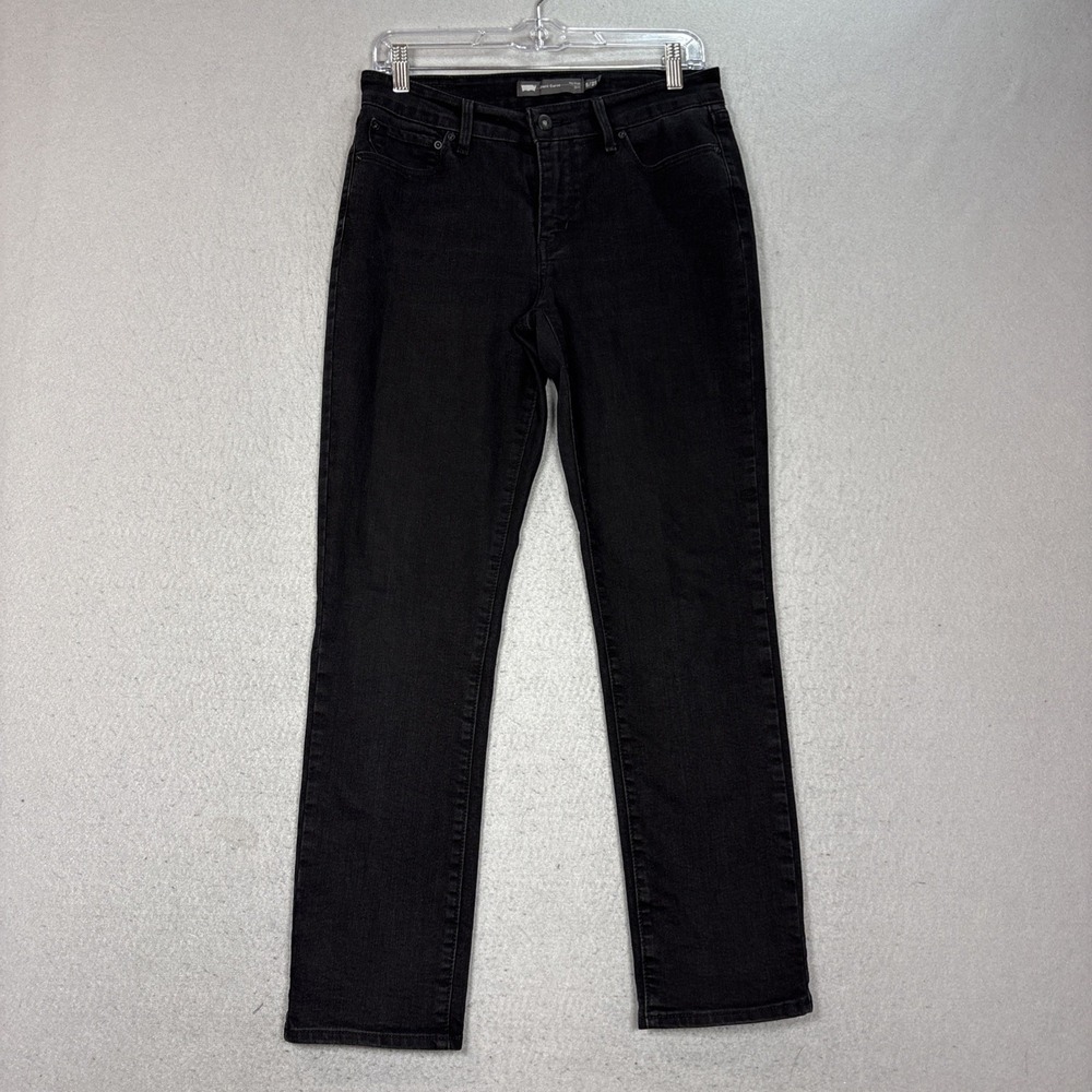 Levis Jeans Womens‎ 8 Black Demi Curve Mid Rise Skinny Denim Stretch